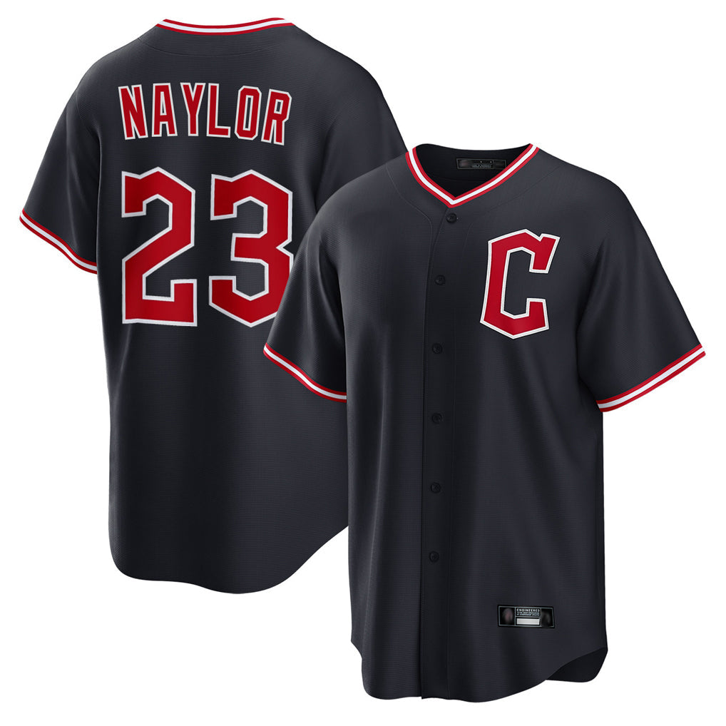 Rebec C.Guardians #23 Bo Naylor Player Navy Home Game Stitched Jerseys