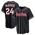 Rebec C.Guardians #24 Triston McKenzie Player Black Fashion Out Home Game Stitched Jerseys