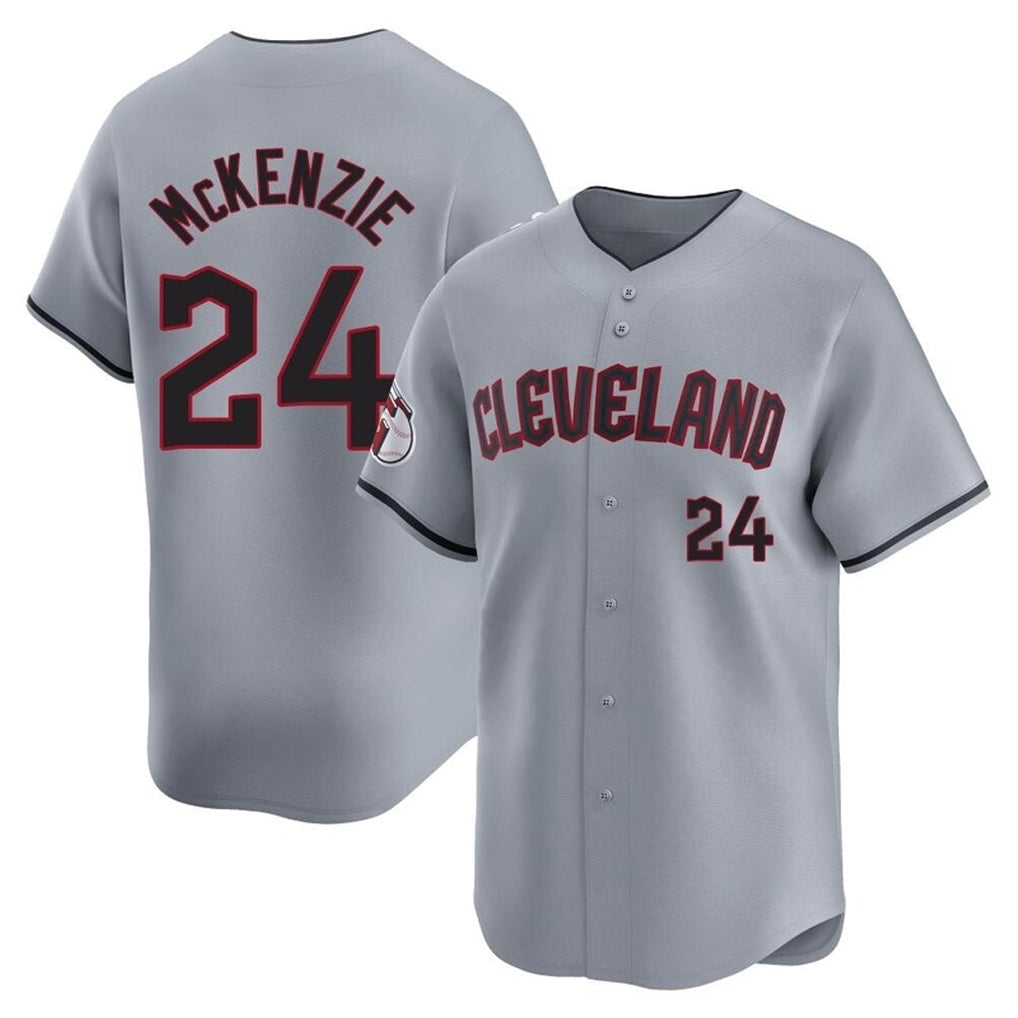 Rebec C.Guardians #24 Triston McKenzie Player Gray Road Limited Home Stitched Jerseys
