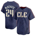 Rebec C.Guardians #24 Triston McKenzie Player Navy City Connect Limited Home Stitched Jerseys