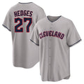 Rebec C.Guardians #27 Austin Hedges Player Gray Game Home Stitched Jerseys
