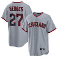 Rebec C.Guardians #27 Austin Hedges Player Gray Home Game Stitched Jerseys