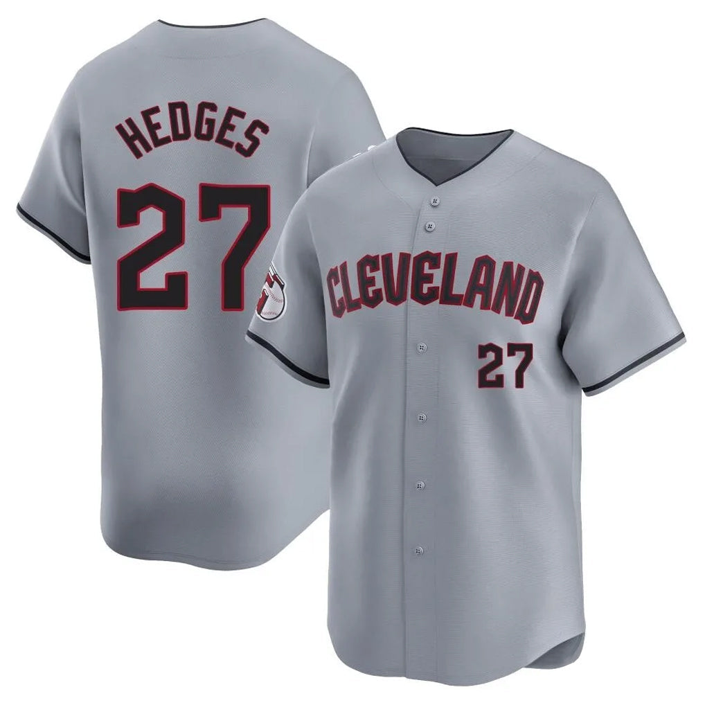 Rebec C.Guardians #27 Austin Hedges Player Gray Road Limited Home Stitched Jerseys