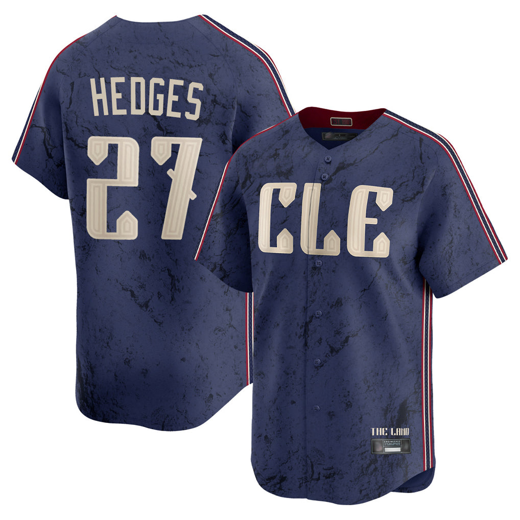 Rebec C.Guardians #27 Austin Hedges Player Navy City Connect Limited Home Stitched Jerseys