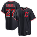 Rebec C.Guardians #27 Austin Hedges Player Navy Game Home Stitched Jerseys