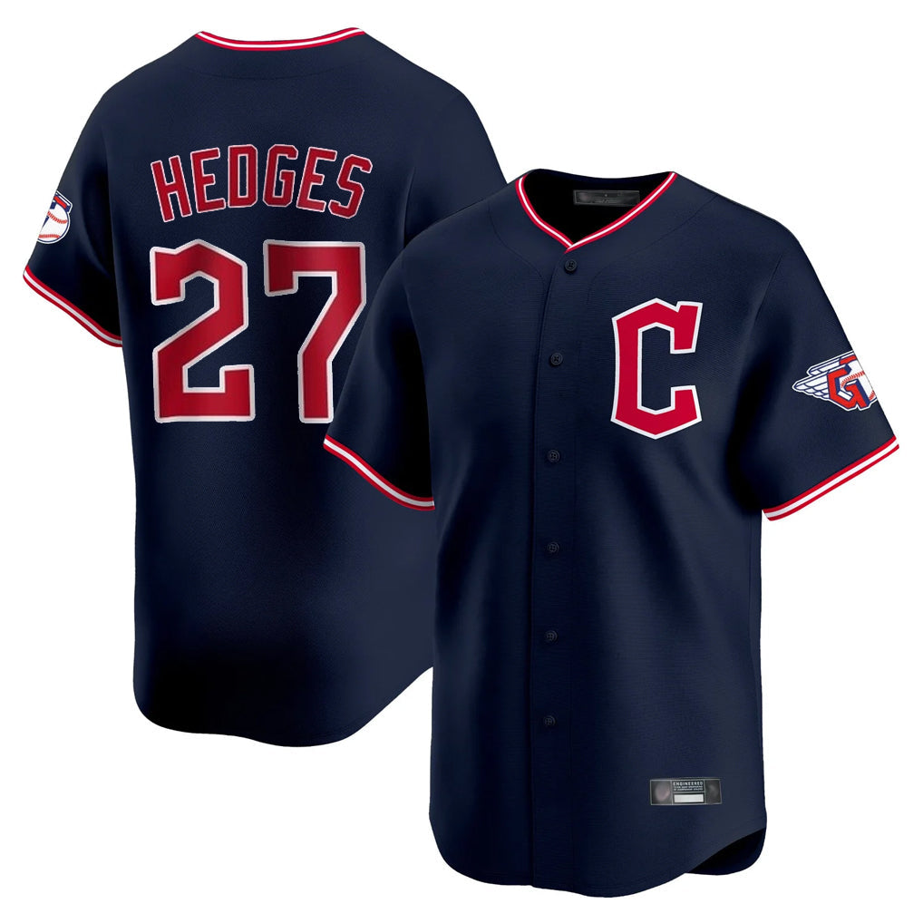 Rebec C.Guardians #27 Austin Hedges Player Navy Limited Home Stitched Jerseys