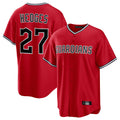 Rebec C.Guardians #27 Austin Hedges Player Red Home Game Stitched Jerseys