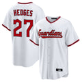 Rebec C.Guardians #27 Austin Hedges Player White Game Home Stitched Jerseys