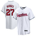 Rebec C.Guardians #27 Austin Hedges Player White Home Game Stitched Jerseys
