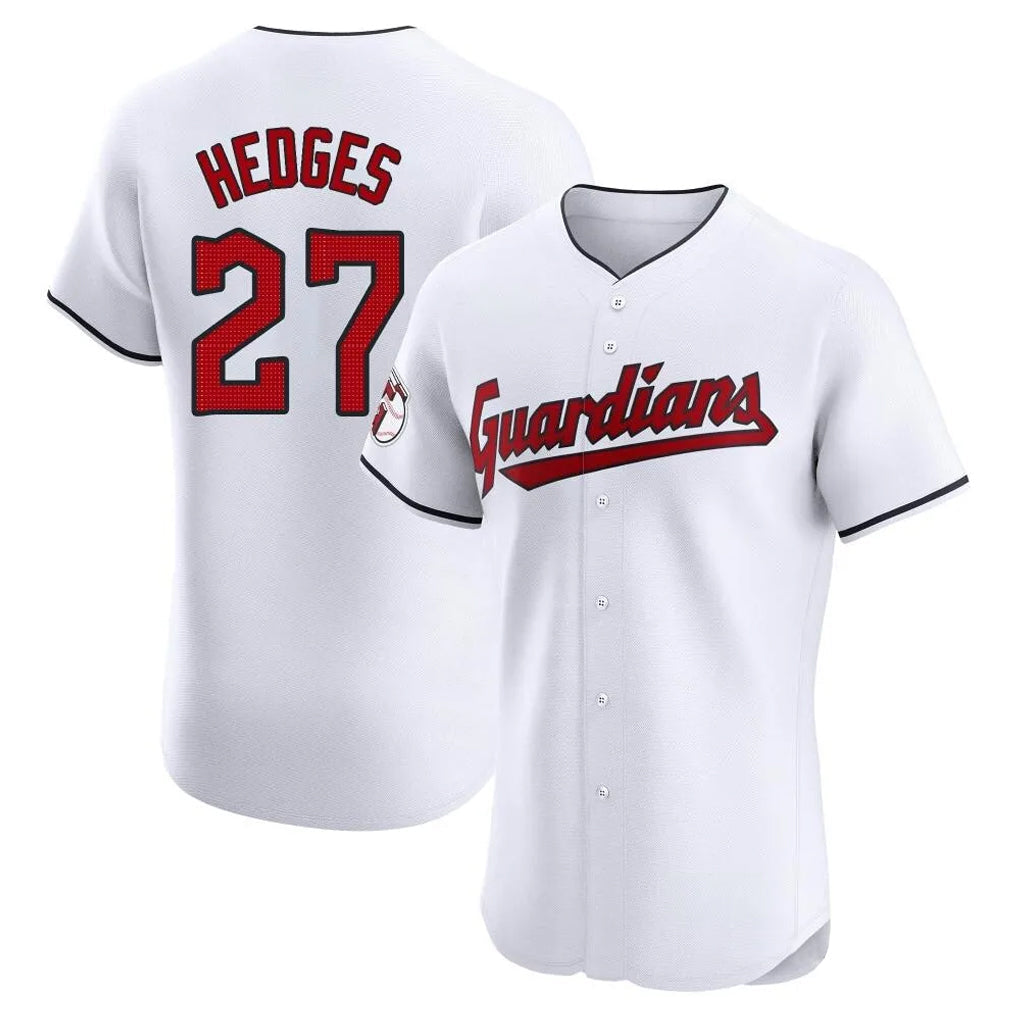 Rebec C.Guardians #27 Austin Hedges Player White Limited Elite Home Stitched Jerseys