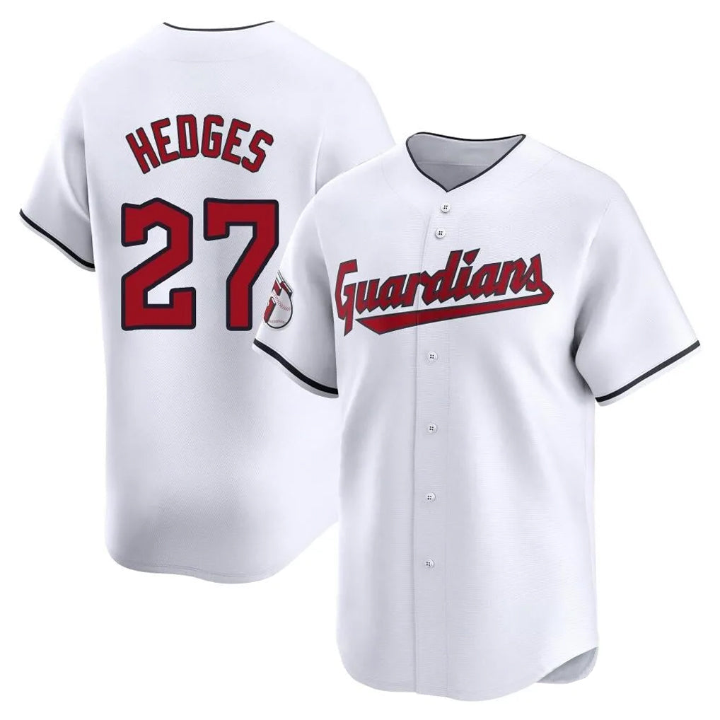 Rebec C.Guardians #27 Austin Hedges Player White Limited Home Stitched Jerseys