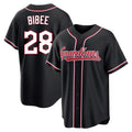 Rebec C.Guardians #28 Tanner Bibee Player Black Fashion Out Home Game Stitched Jerseys