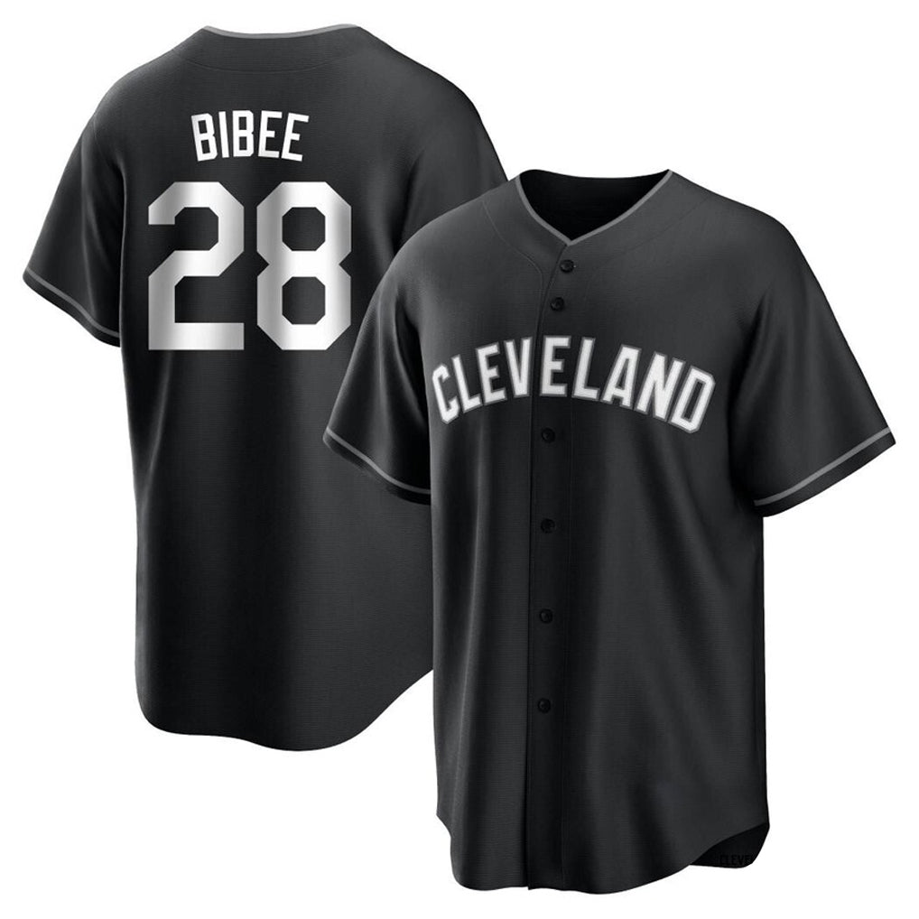 Rebec C.Guardians #28 Tanner Bibee Player Black Home Game Stitched Jerseys