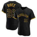 Rebec C.Guardians #28 Tanner Bibee Player Black Snake Skin City Limited Elite Home Stitched Jerseys