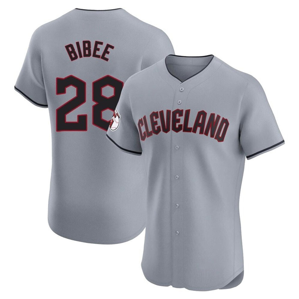 Rebec C.Guardians #28 Tanner Bibee Player Gray Road Limited Elite Home Stitched Jerseys