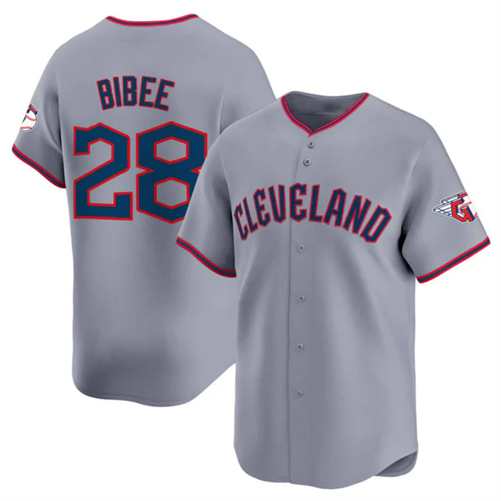 Rebec C.Guardians #28 Tanner Bibee Player Gray Road Limited Home Game Stitched Jerseys