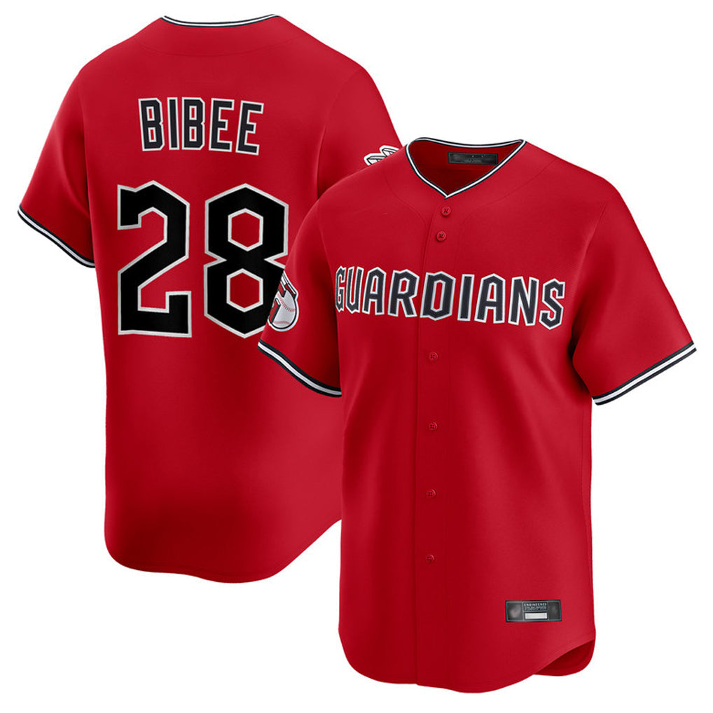 Rebec C.Guardians #28 Tanner Bibee Player Red Limited Home Stitched Jerseys