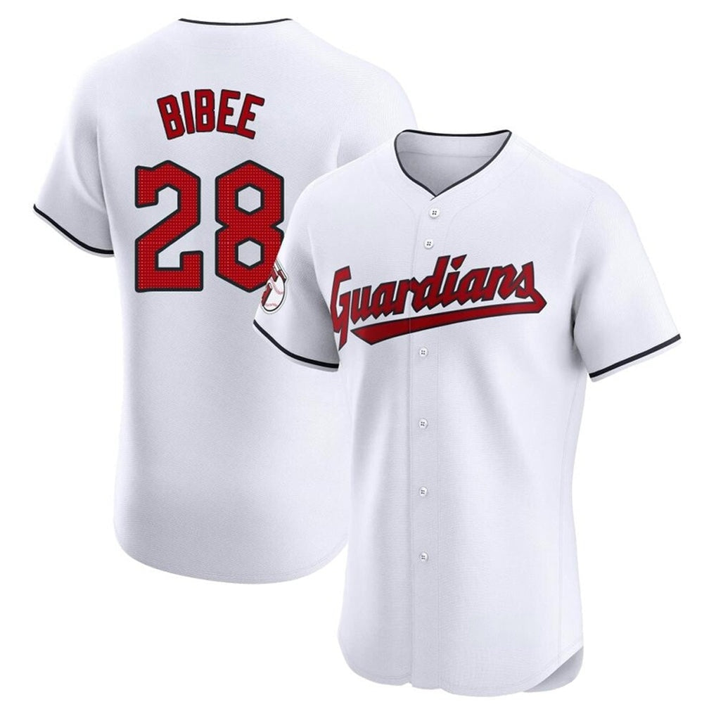 Rebec C.Guardians #28 Tanner Bibee Player White Limited Elite Home Stitched Jerseys