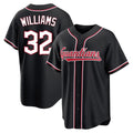 Rebec C.Guardians #32 Gavin Williams Player Black Fashion Out Home Game Stitched Jerseys