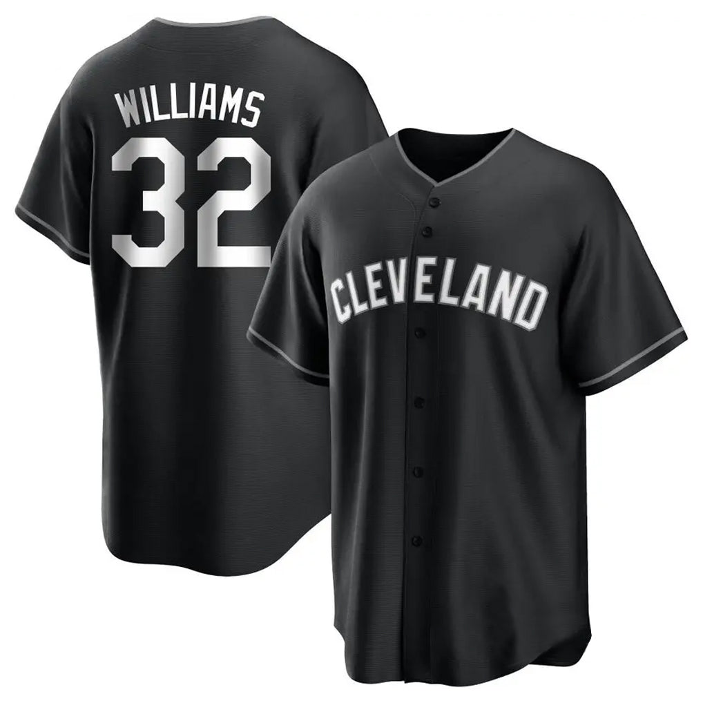 Rebec C.Guardians #32 Gavin Williams Player Black Home Game Stitched Jerseys