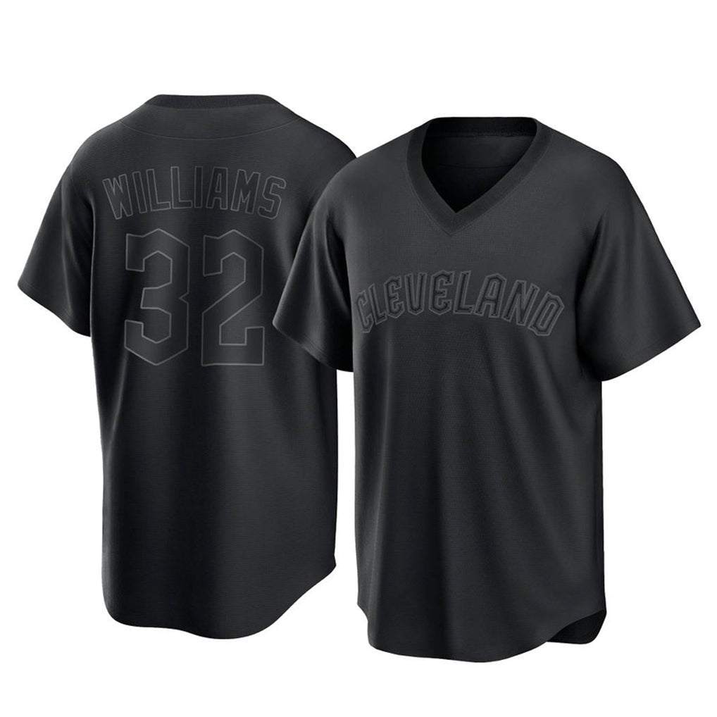 Rebec C.Guardians #32 Gavin Williams Player Black T-shirt Home Game Stitched Jerseys