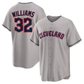 Rebec C.Guardians #32 Gavin Williams Player Gray Game Home Stitched Jerseys