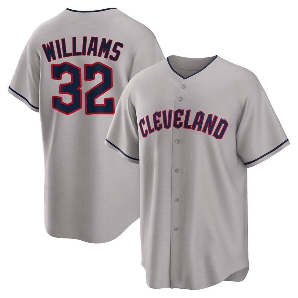 Rebec C.Guardians #32 Gavin Williams Player Gray Game Home Stitched Jerseys