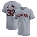 Rebec C.Guardians #32 Gavin Williams Player Gray Road Limited Elite Home Stitched Jerseys