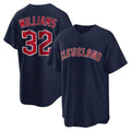 Rebec C.Guardians #32 Gavin Williams Player Navy Game Home Stitched Jerseys