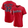 Rebec C.Guardians #32 Gavin Williams Player Red Limited Elite Home Stitched Jerseys