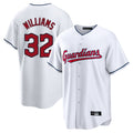 Rebec C.Guardians #32 Gavin Williams Player White Home Game Stitched Jerseys