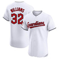 Rebec C.Guardians #32 Gavin Williams Player White Limited Elite Home Stitched Jerseys