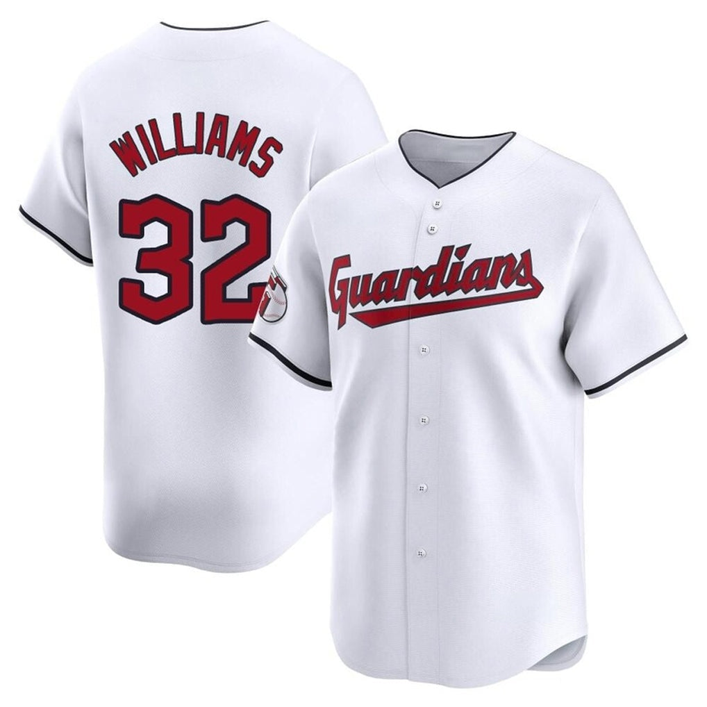 Rebec C.Guardians #32 Gavin Williams Player White Limited Home Stitched Jerseys
