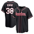 Rebec C.Guardians #38 Steven Kwan Player Black Fashion Out Home Game Stitched Jerseys