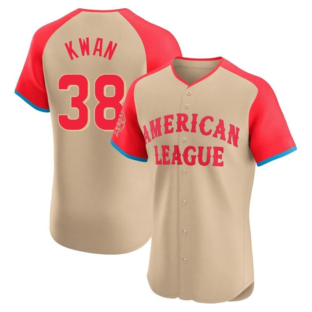 Rebec C.Guardians #38 Steven Kwan Player Cream American League All-Star Limited Elite Home Stitched Jerseys