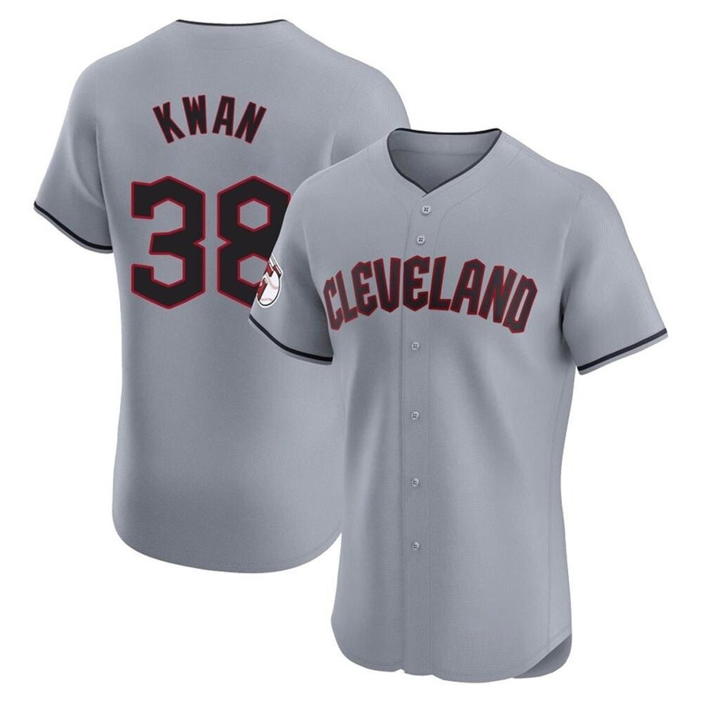Rebec C.Guardians #38 Steven Kwan Player Gray Road Limited Elite Home Stitched Jerseys