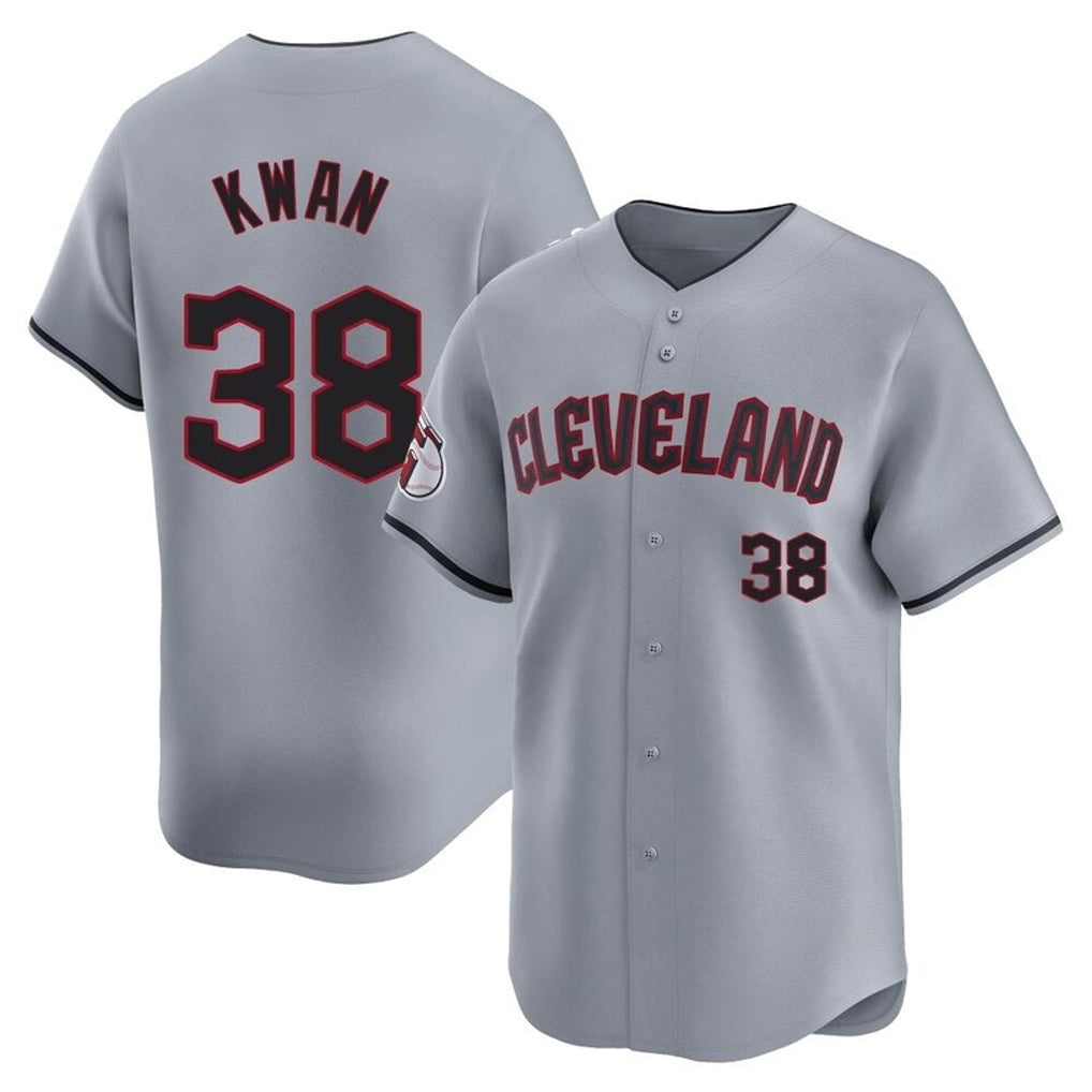 Rebec C.Guardians #38 Steven Kwan Player Gray Road Limited Home Stitched Jerseys