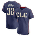 Rebec C.Guardians #38 Steven Kwan Player Navy City Connect Limited Elite Home Stitched Jerseys
