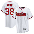Rebec C.Guardians #38 Steven Kwan Player White Game Home Stitched Jerseys