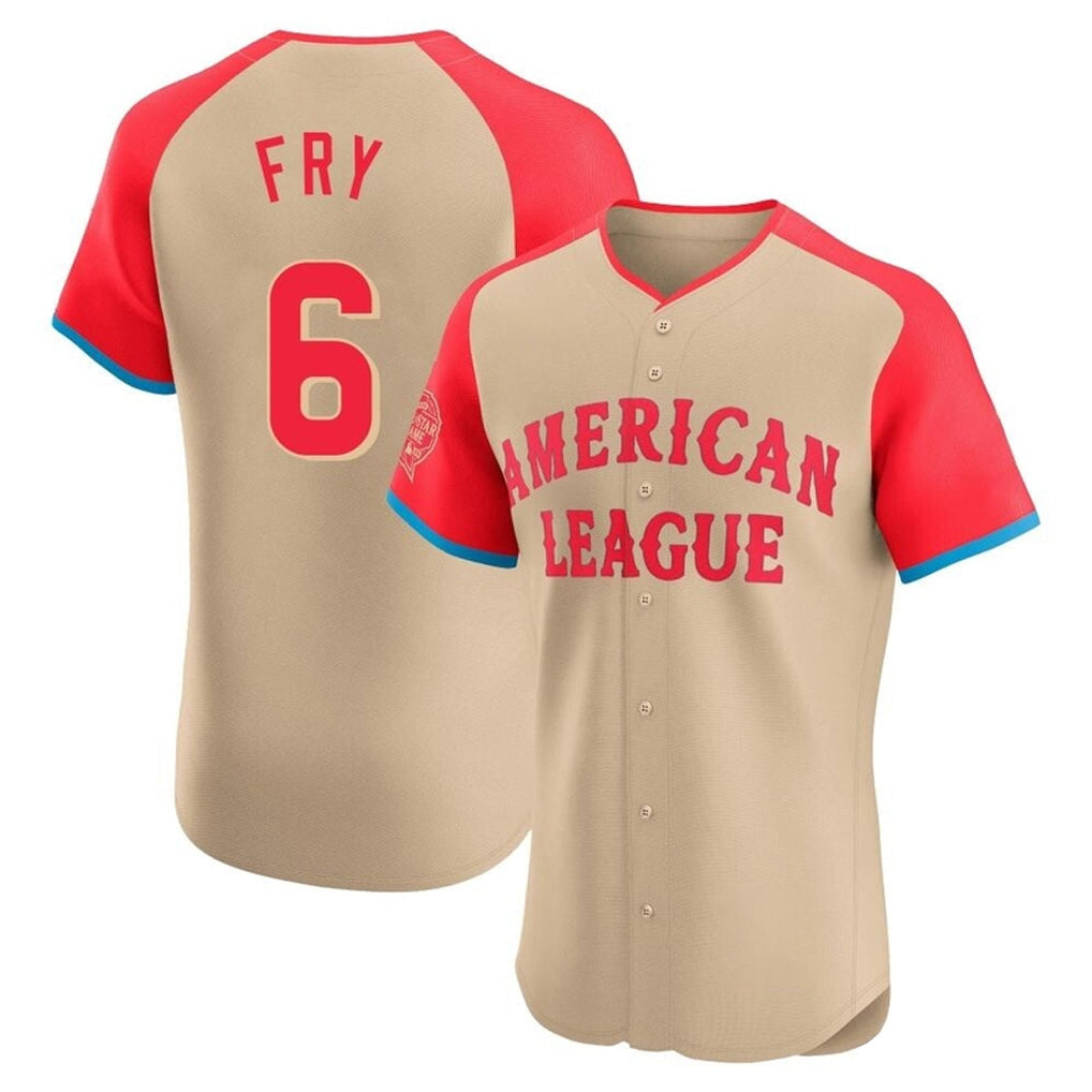 Rebec C.Guardians #6 David Fry Player Cream American League All-Star Limited Elite Home Stitched Jerseys