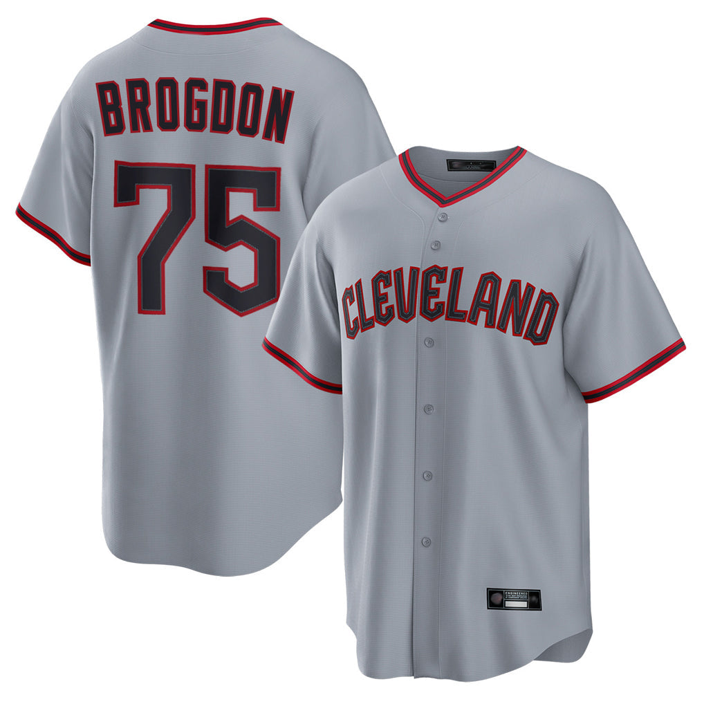 Rebec C.Guardians #75 Connor Brogdon Player Gray Home Game Stitched Jerseys