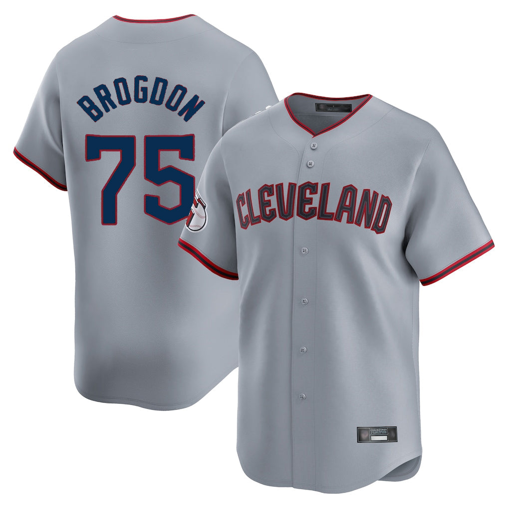 Rebec C.Guardians #75 Connor Brogdon Player Gray Road Limited Home Game Stitched Jerseys