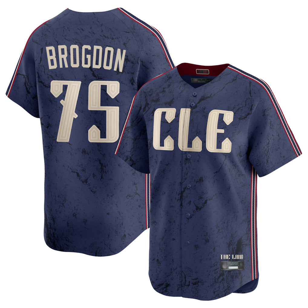Rebec C.Guardians #75 Connor Brogdon Player Navy City Connect Limited Home Stitched Jerseys