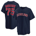 Rebec C.Guardians #75 Connor Brogdon Player Navy Game Home Stitched Jerseys
