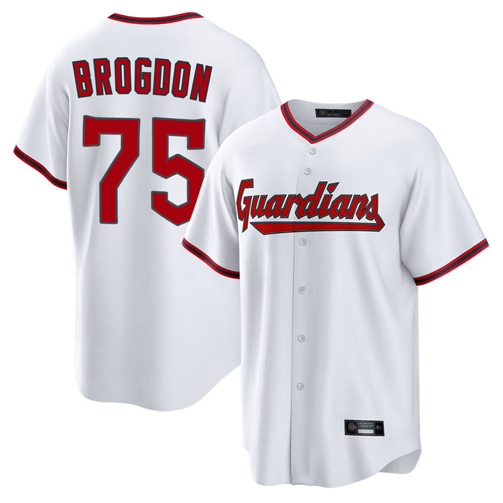 Rebec C.Guardians #75 Connor Brogdon Player White Game Home Stitched Jerseys