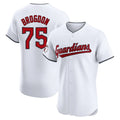 Rebec C.Guardians #75 Connor Brogdon Player White Limited Elite Home Stitched Jerseys