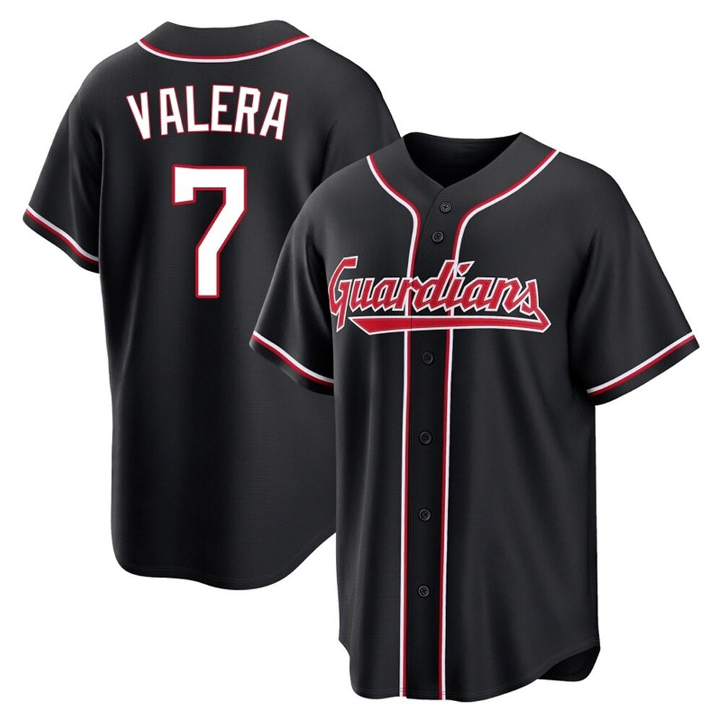 Rebec C.Guardians #7 George Valera Player Black Fashion Out Home Game Stitched Jerseys