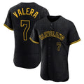 Rebec C.Guardians #7 George Valera Player Black Snake Skin City Limited Elite Home Stitched Jerseys