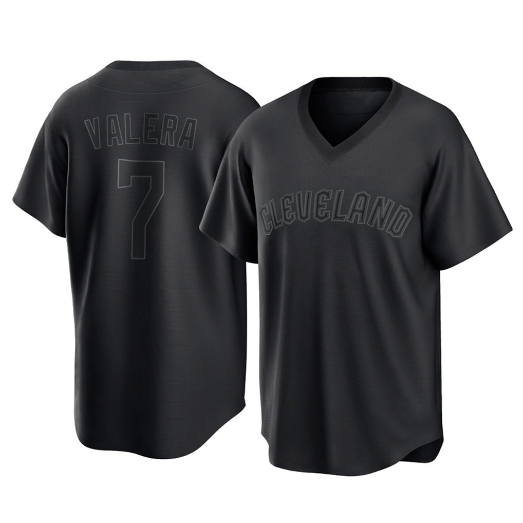 Rebec C.Guardians #7 George Valera Player Black T-shirt Home Game Stitched Jerseys