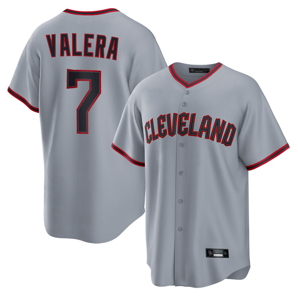 Rebec C.Guardians #7 George Valera Player Gray Home Game Stitched Jerseys